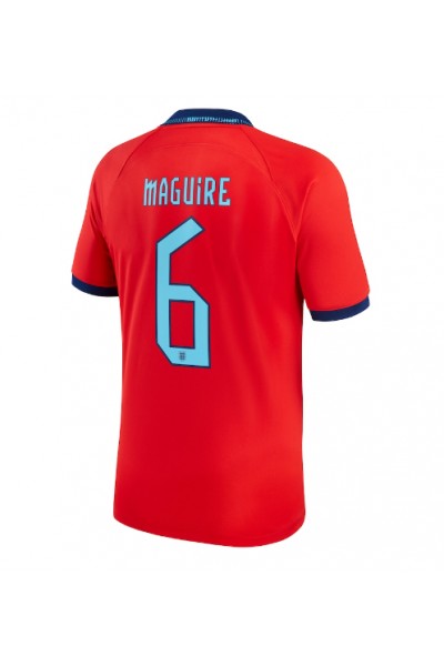 Englanti Harry Maguire #6 Jalkapallovaatteet Vieraspaita MM-kisat 2022 Lyhythihainen